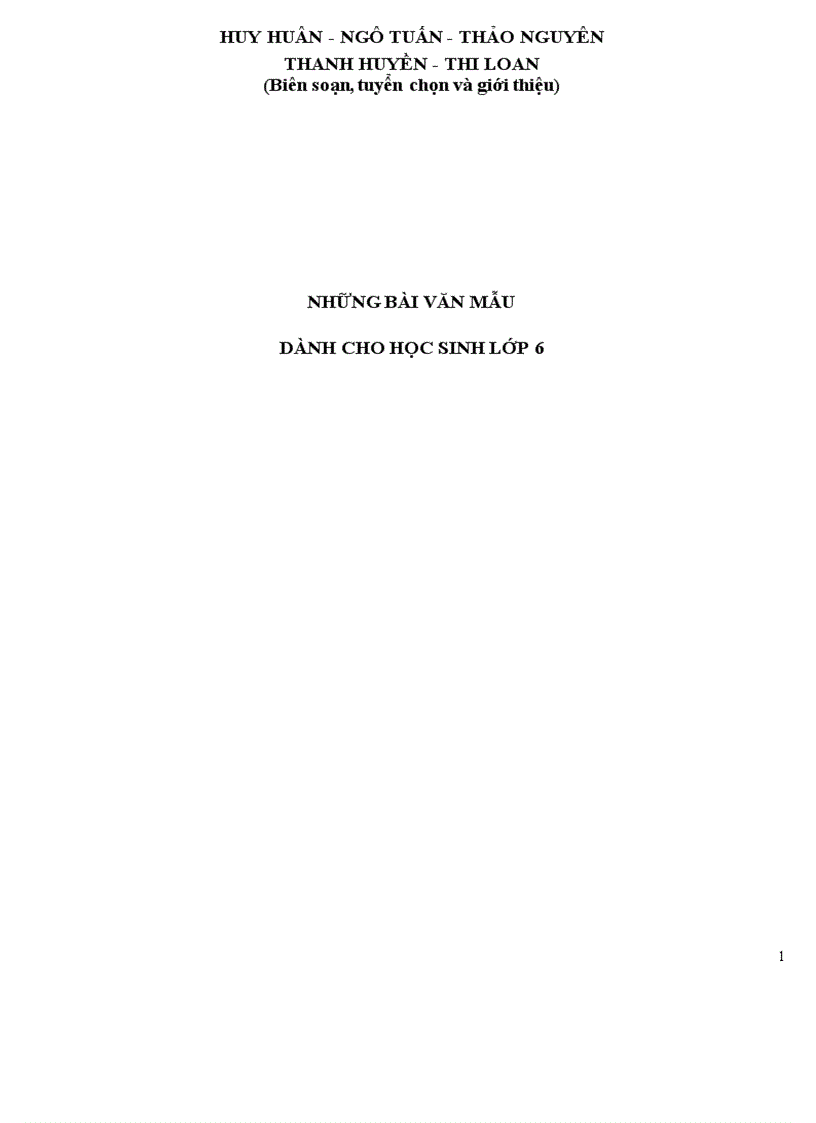 image for page Những bài TLV mẫu của lớp 6