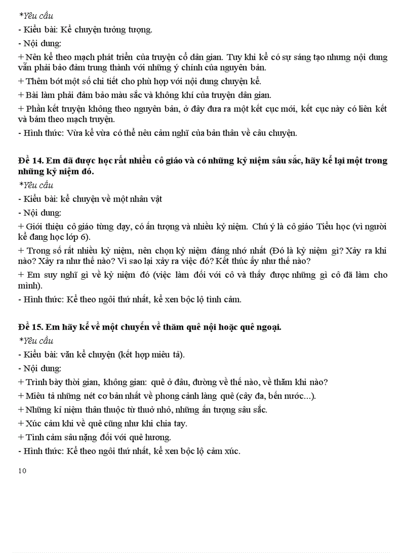 image for page Những bài TLV mẫu của lớp 6