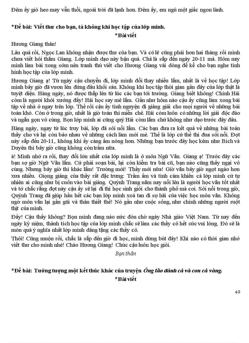 image for page Những bài TLV mẫu của lớp 6