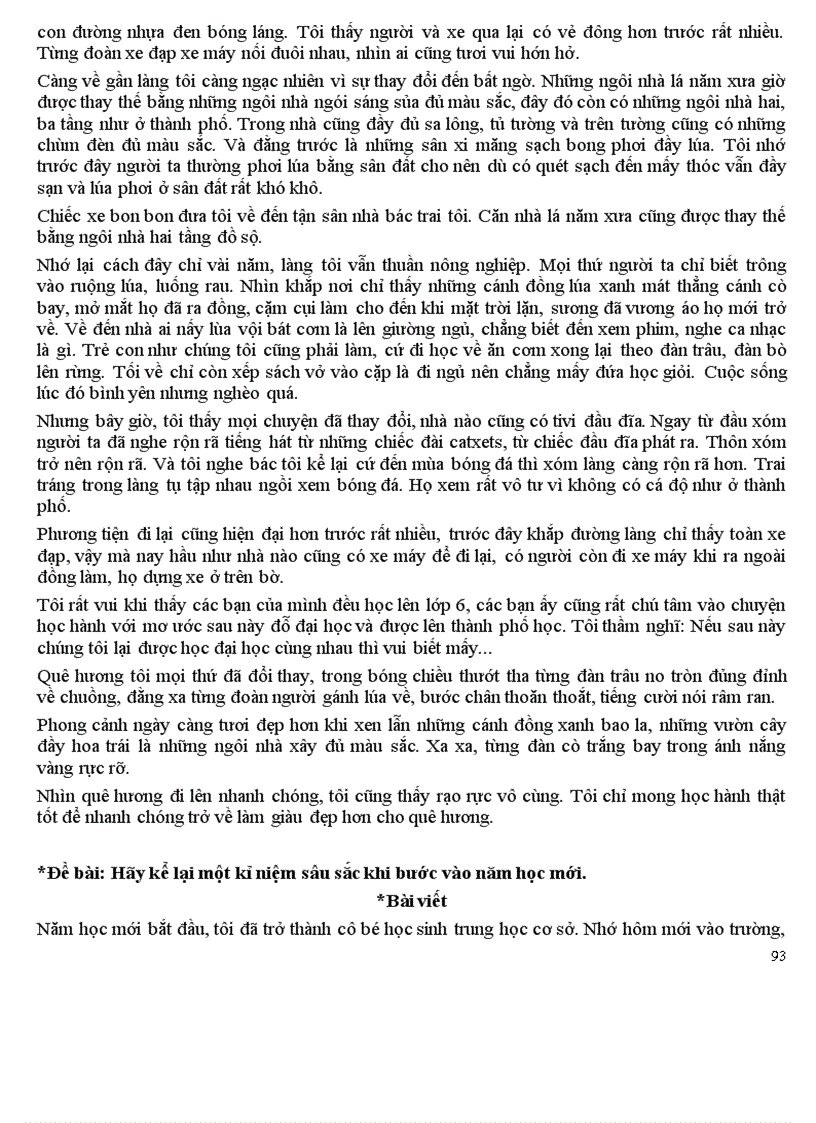 image for page Những bài TLV mẫu của lớp 6