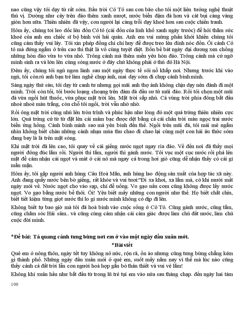 image for page Những bài TLV mẫu của lớp 6