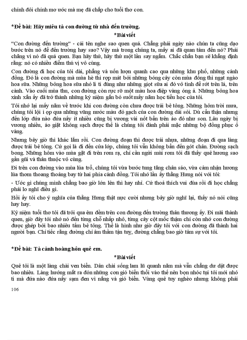 image for page Những bài TLV mẫu của lớp 6