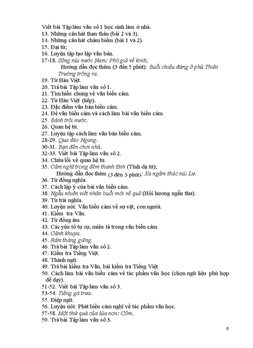 image for page Phân phối chương trình môn ngữ văn