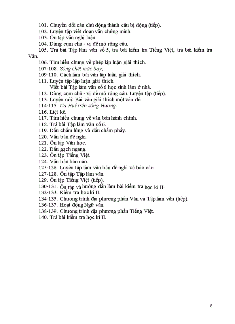 image for page Phân phối chương trình môn ngữ văn