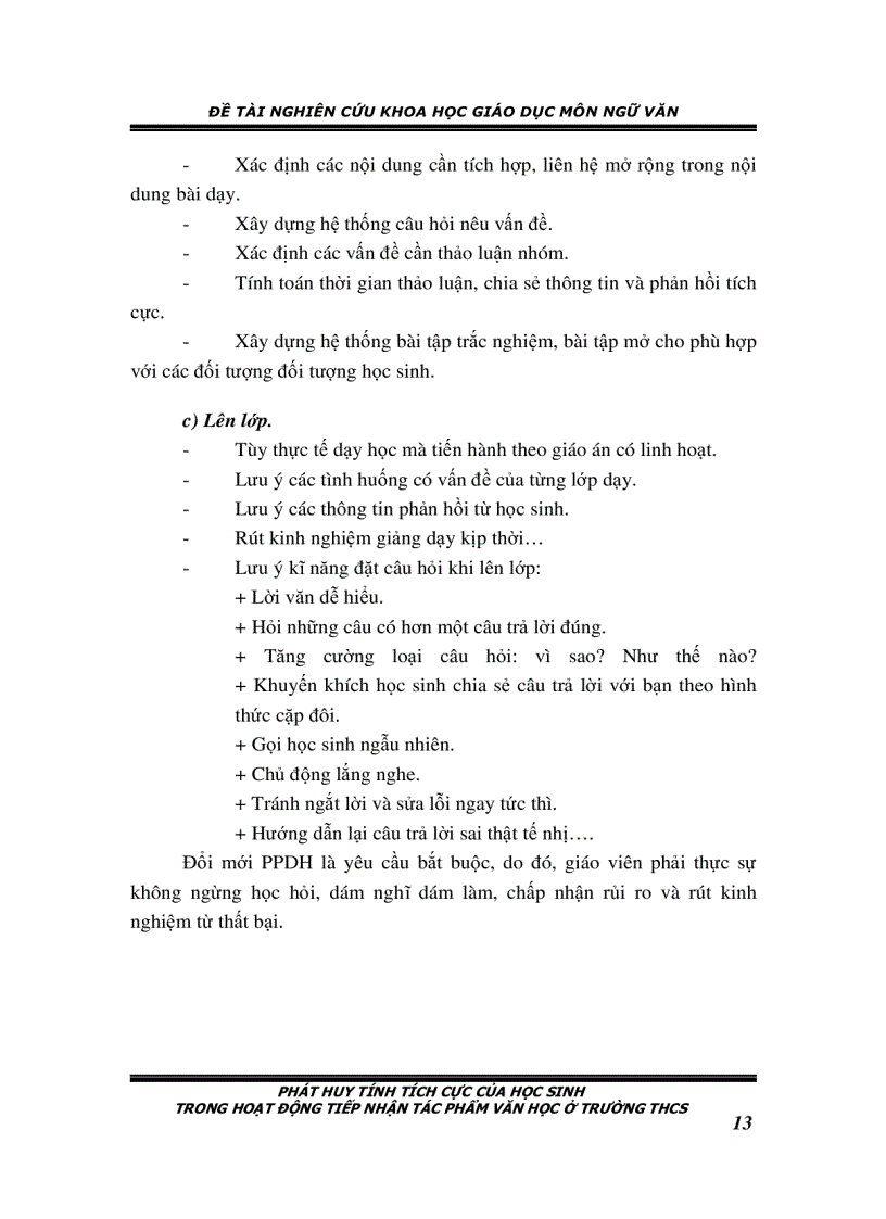 image for page Phát huy tính tích cực của học sinh trong tiếp nhận tpvh