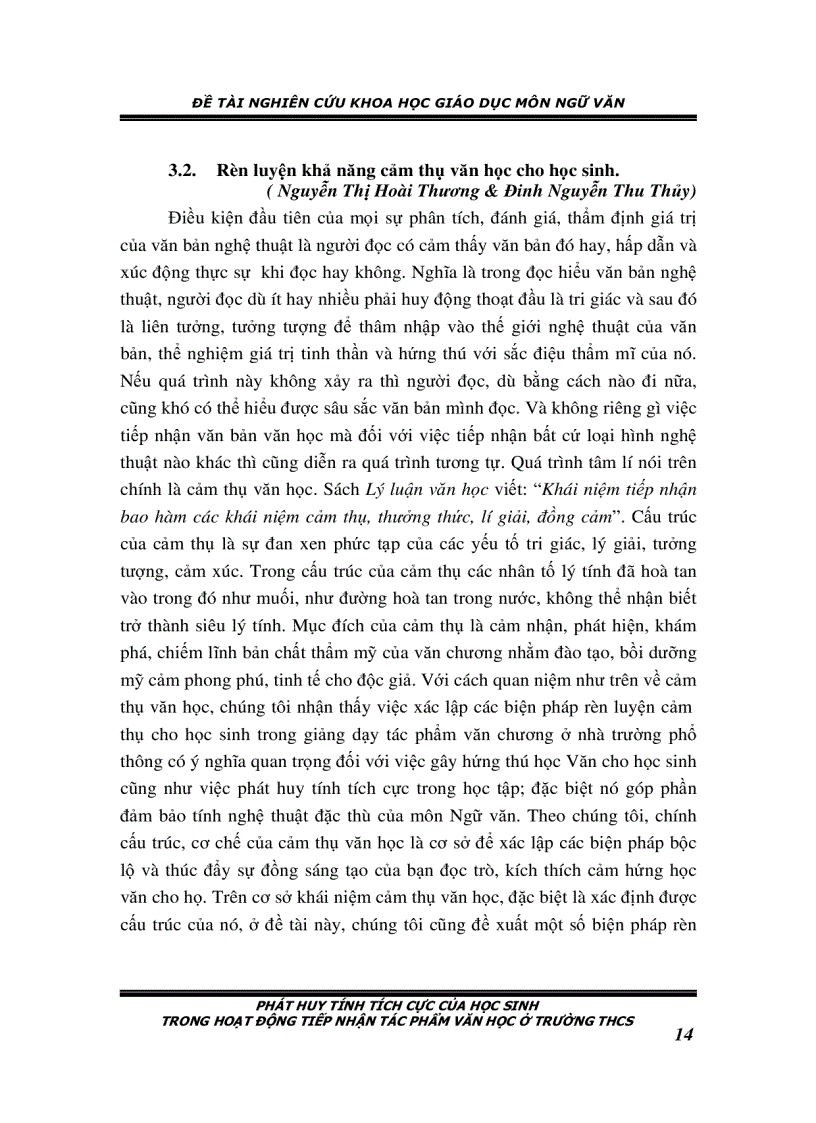 image for page Phát huy tính tích cực của học sinh trong tiếp nhận tpvh