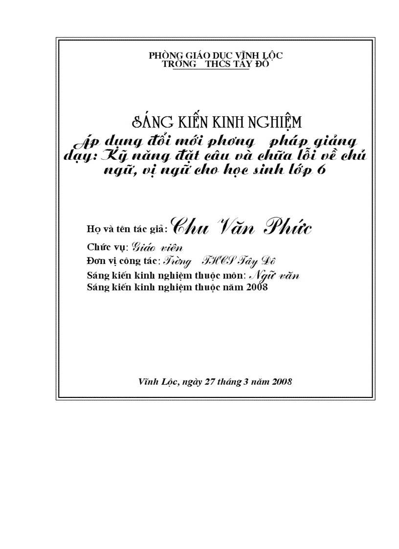 Sang kien kinh nghiem Ngu van 6 1