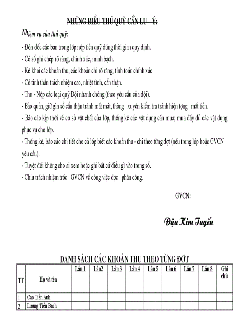 image for page Sổ thu chi quỹ lớp