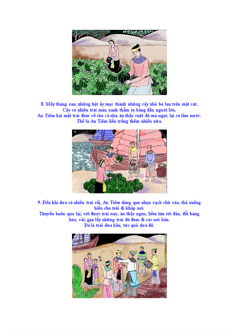 image for page Sự tích quả dưa hấu đỏ