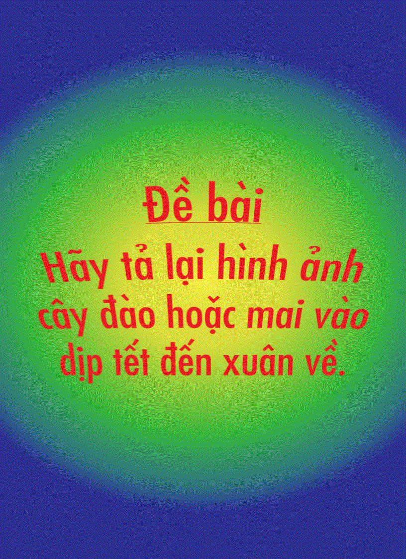 image for page Tả cây đào cây mai ngày tết