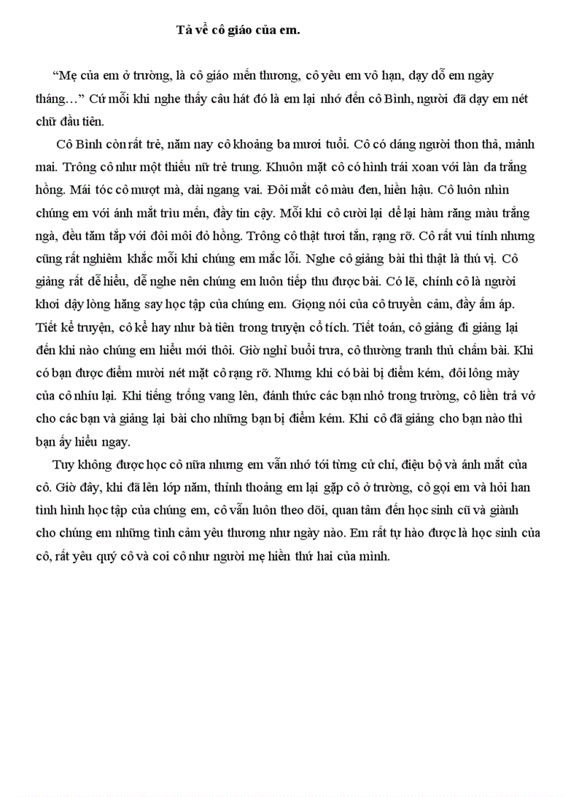 image for page Tả cô giáo em 2