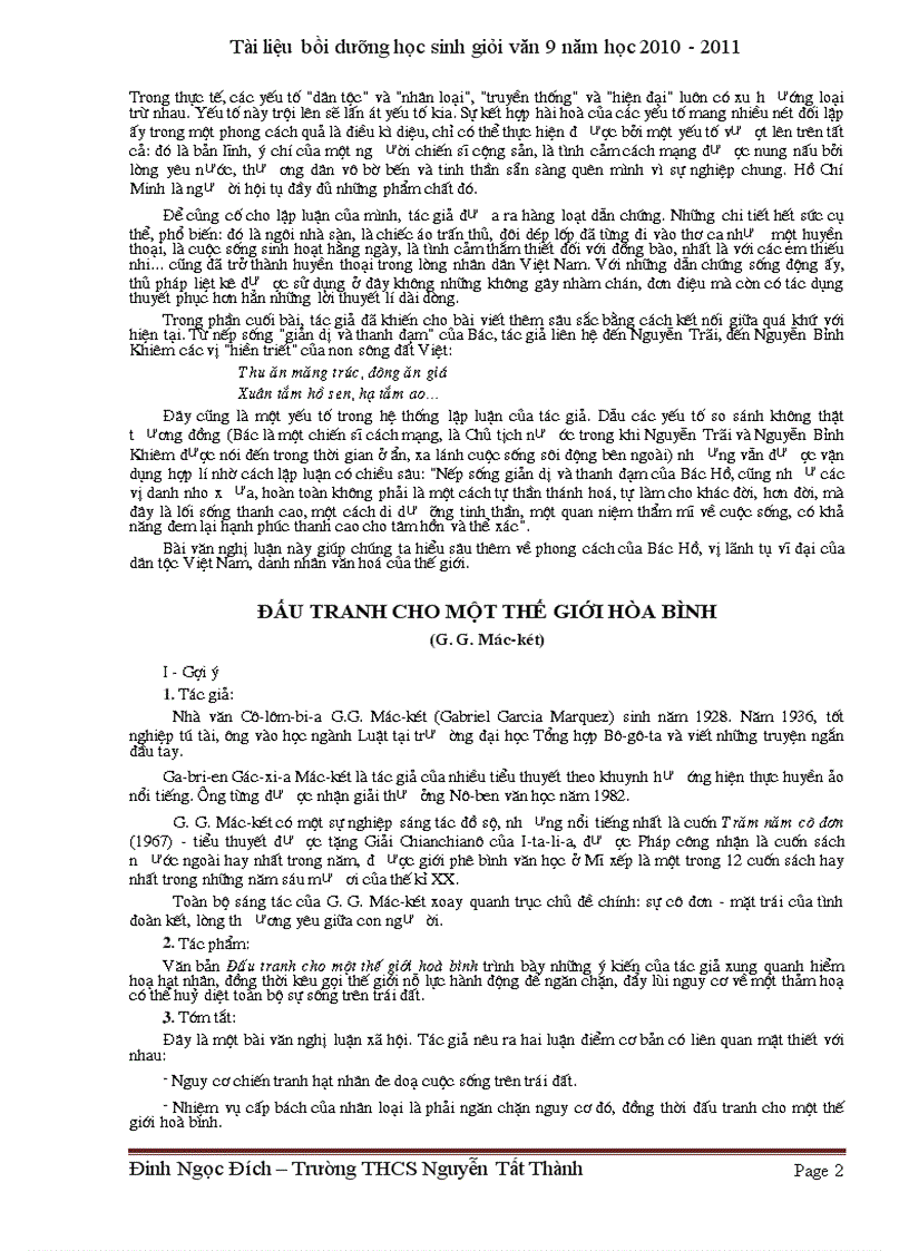 image for page Tài liệu bồi dưỡng HS giỏi văn 9