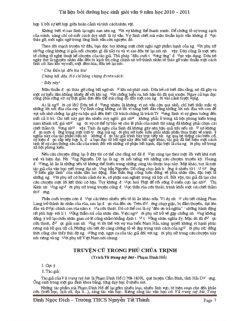 image for page Tài liệu bồi dưỡng HS giỏi văn 9