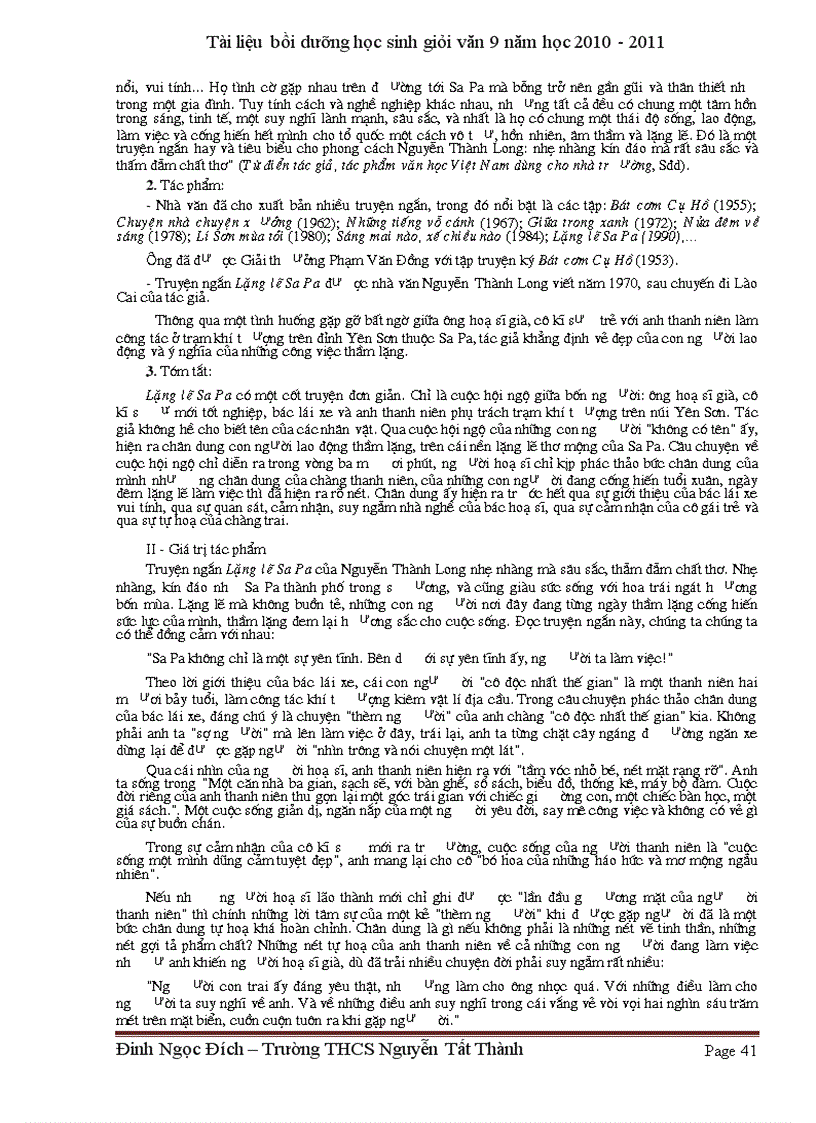 image for page Tài liệu bồi dưỡng HS giỏi văn 9