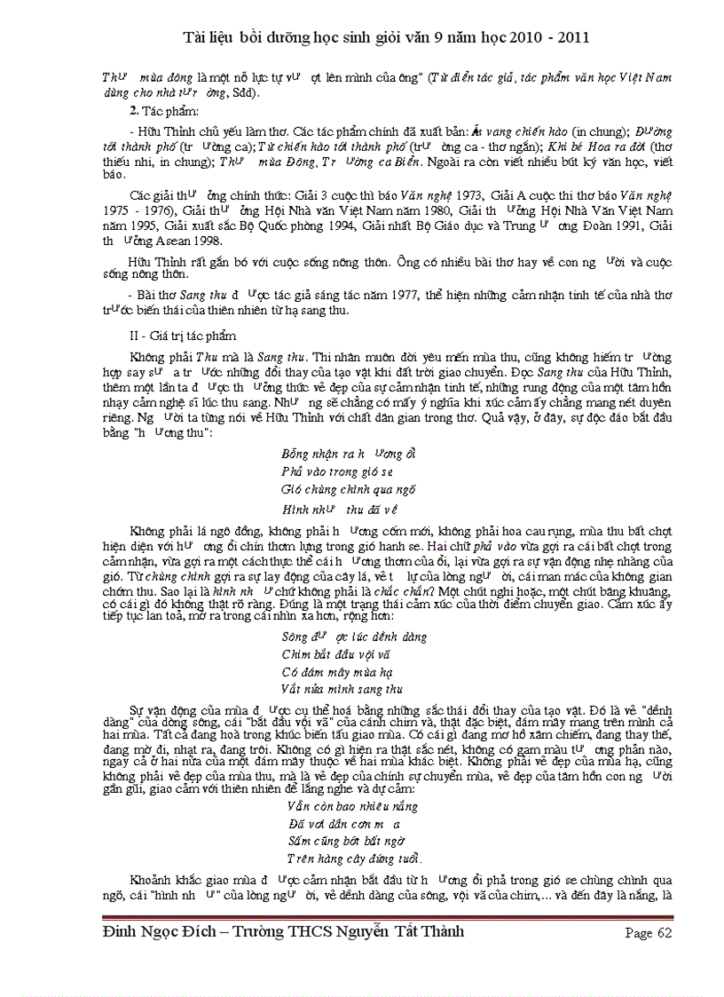 image for page Tài liệu bồi dưỡng HS giỏi văn 9