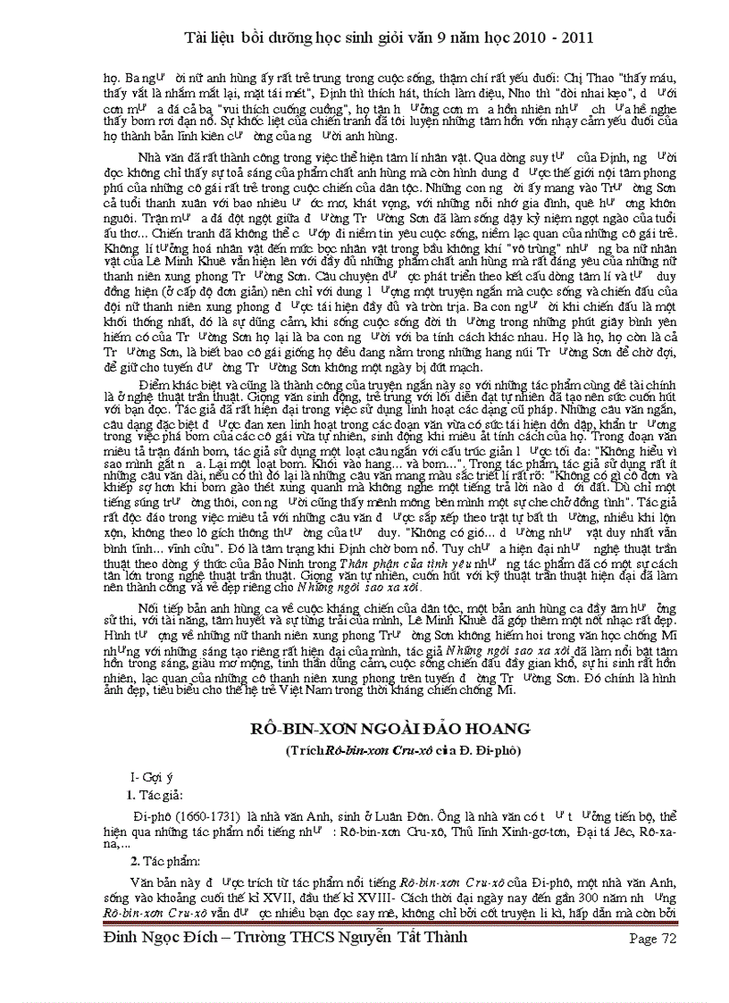 image for page Tài liệu bồi dưỡng HS giỏi văn 9