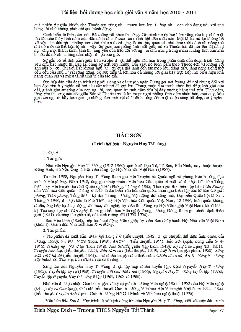 image for page Tài liệu bồi dưỡng HS giỏi văn 9