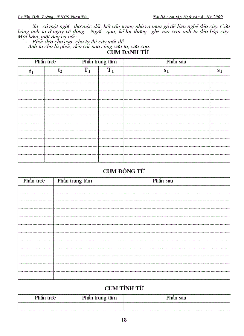 image for page Tai lieu on tap he mon Ngu van 6