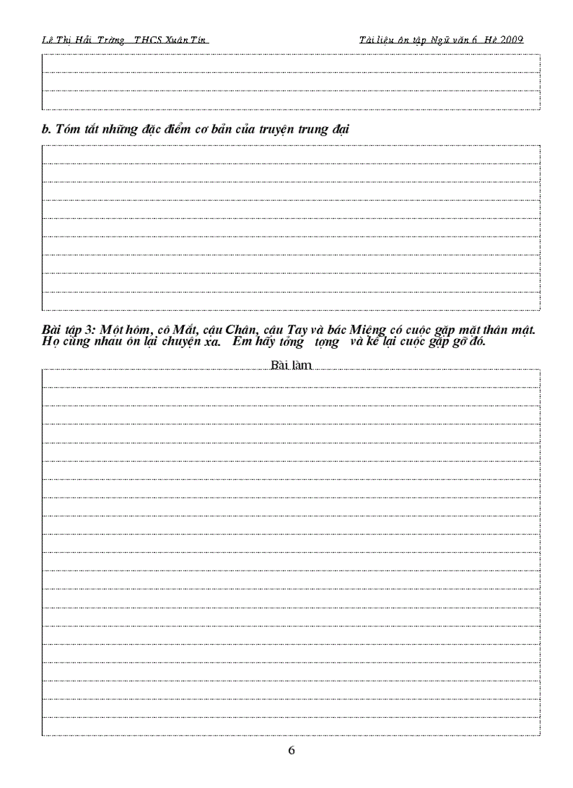 image for page Tai lieu on tap he mon Ngu van 6 doc