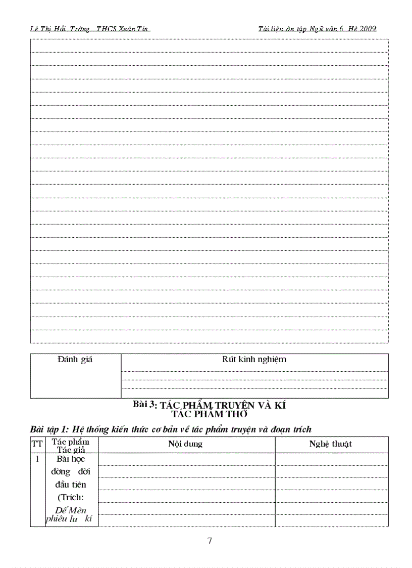 image for page Tai lieu on tap he mon Ngu van 6 doc