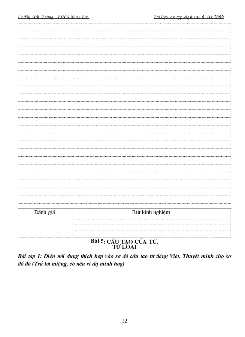 image for page Tai lieu on tap he mon Ngu van 6 doc