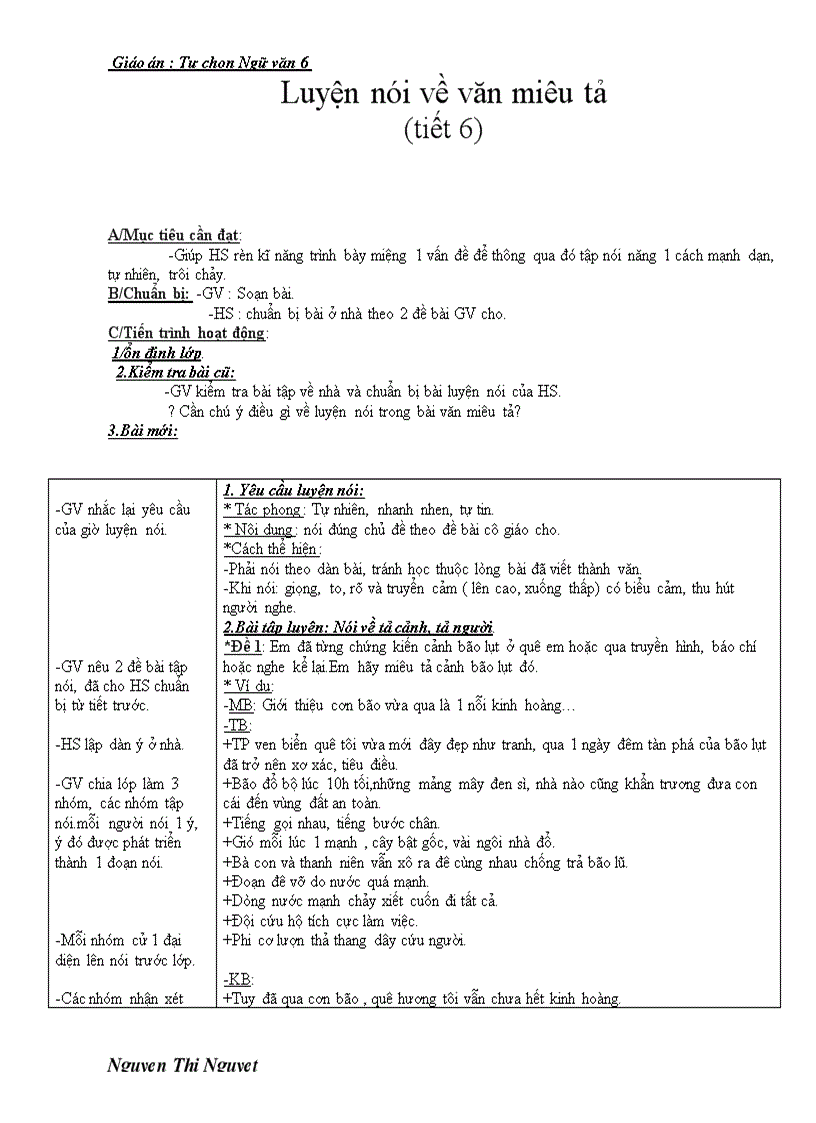 image for page Tự chọn 6 ôn tập văn miêu tả