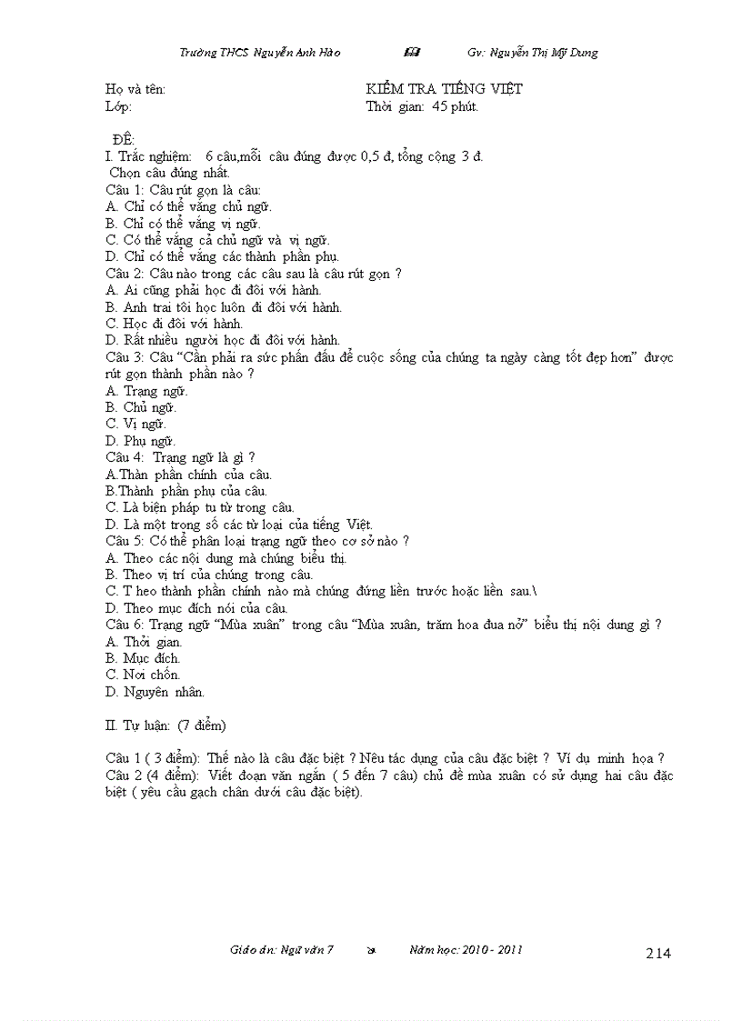 image for page Tuần 25 Ngữ văn 6