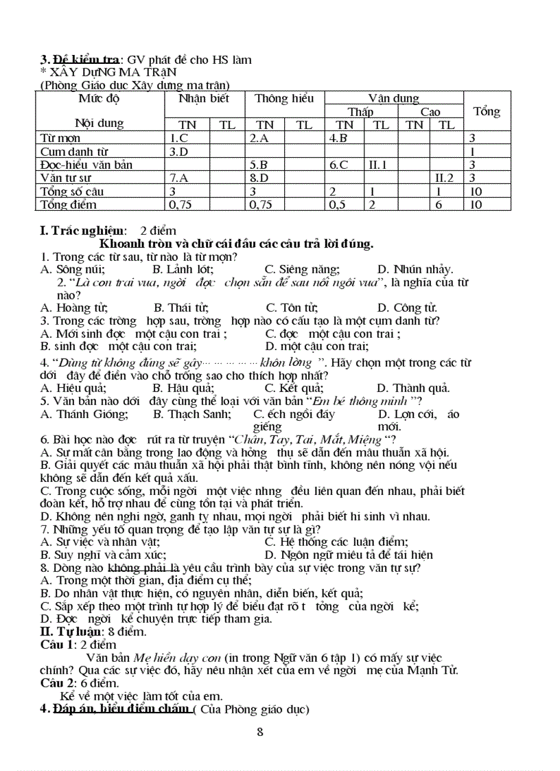 image for page Văn 6 kì 2 chuẩn KTKN