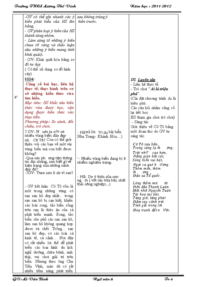 image for page Văn 6 Tiết 103 4 cột CKTKN