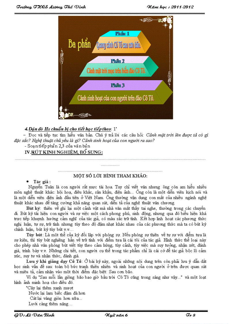 image for page Văn 6 Tiết 103 4 cột CKTKN