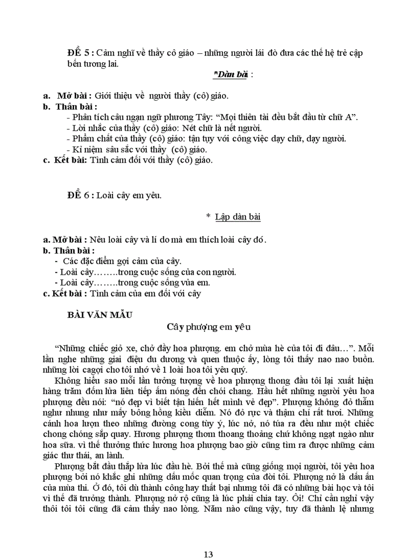 image for page 1 số bài làm văn biểu cảm 7