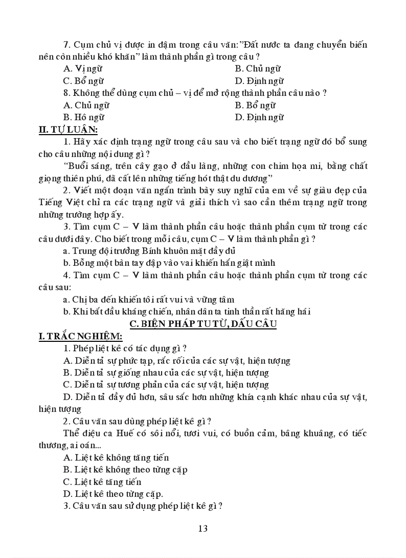 image for page Đe cuong on tap ngu van 7 hkII