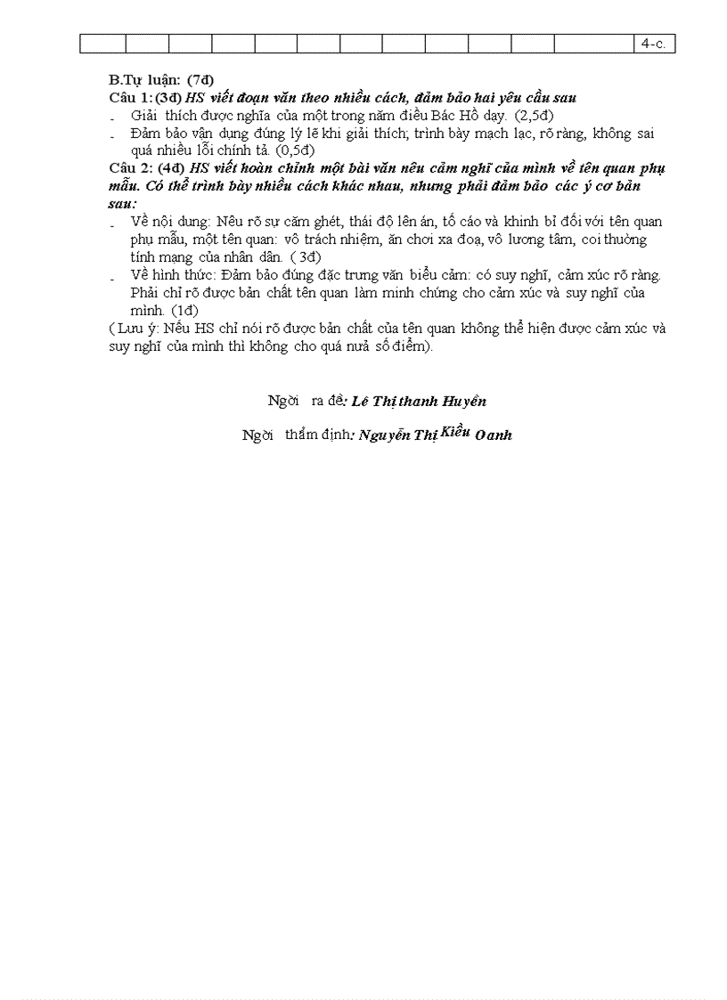 image for page De thi Ngu van 7 co ma tran dap an