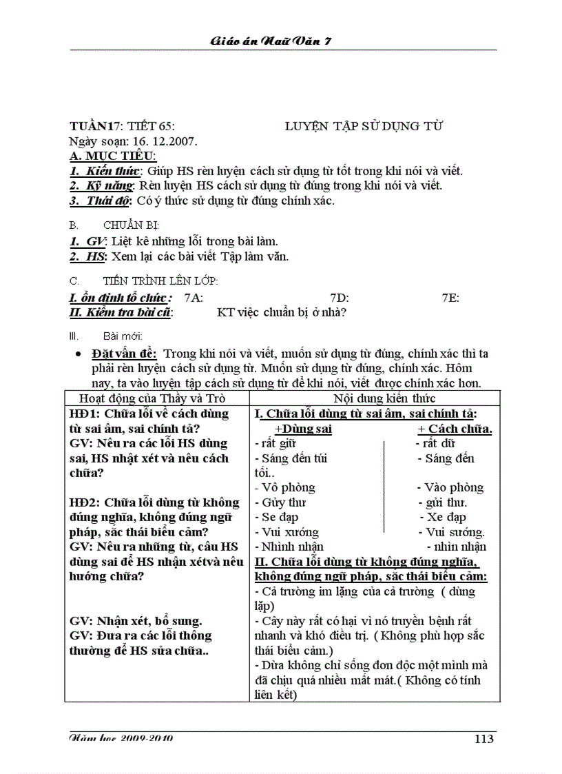 image for page Giáo án 3 cột chỉ cần in