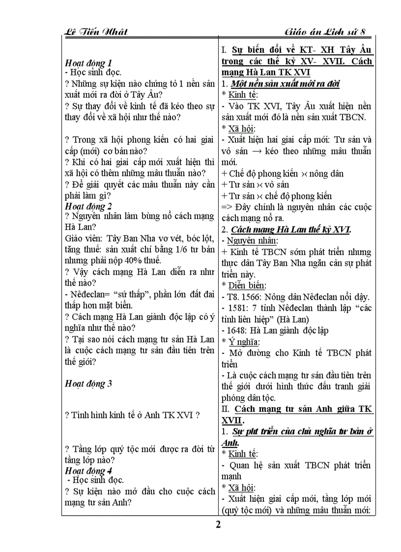 image for page Giao an Lich Su 8