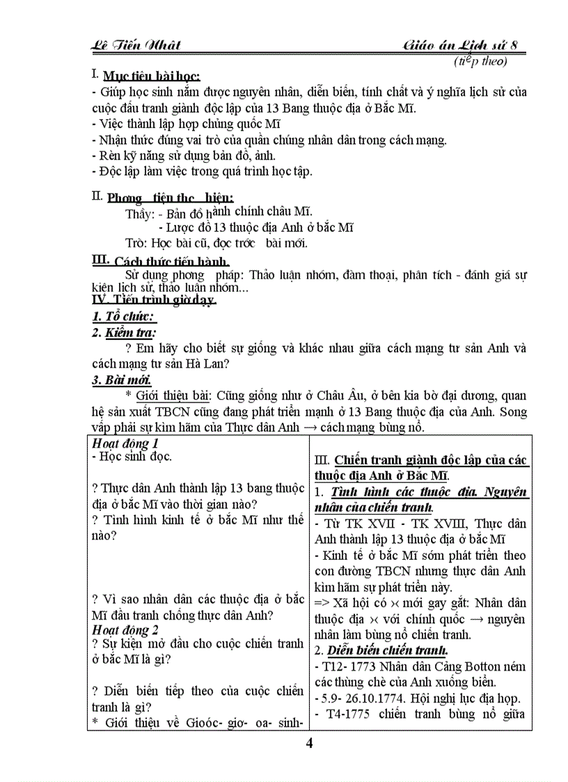 image for page Giao an Lich Su 8