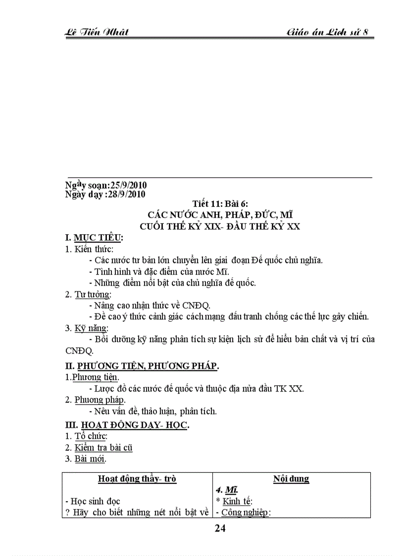 image for page Giao an Lich Su 8