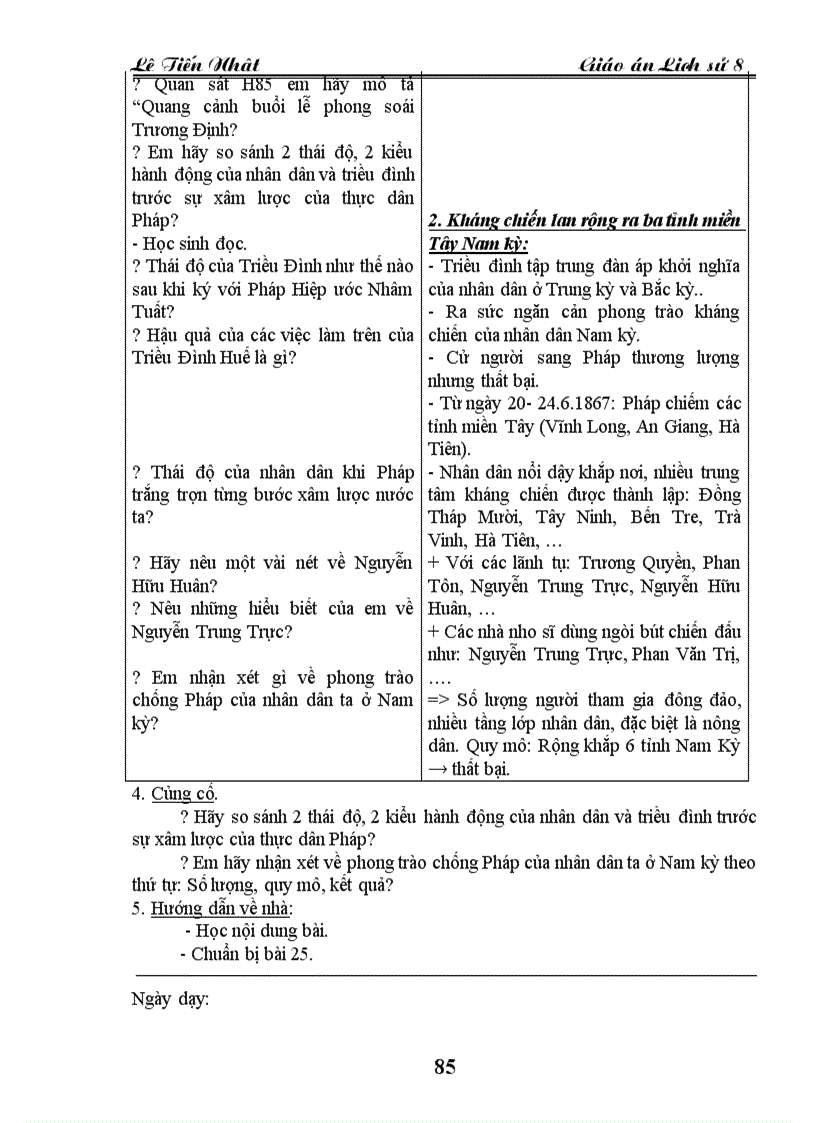 image for page Giao an Lich Su 8