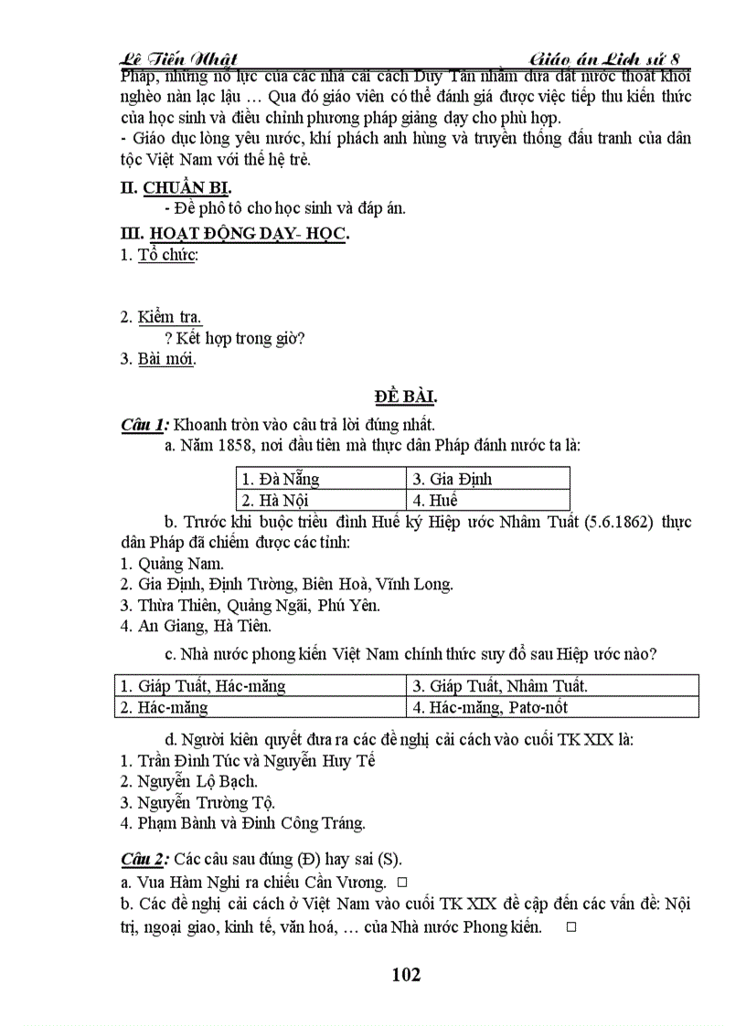 image for page Giao an Lich Su 8