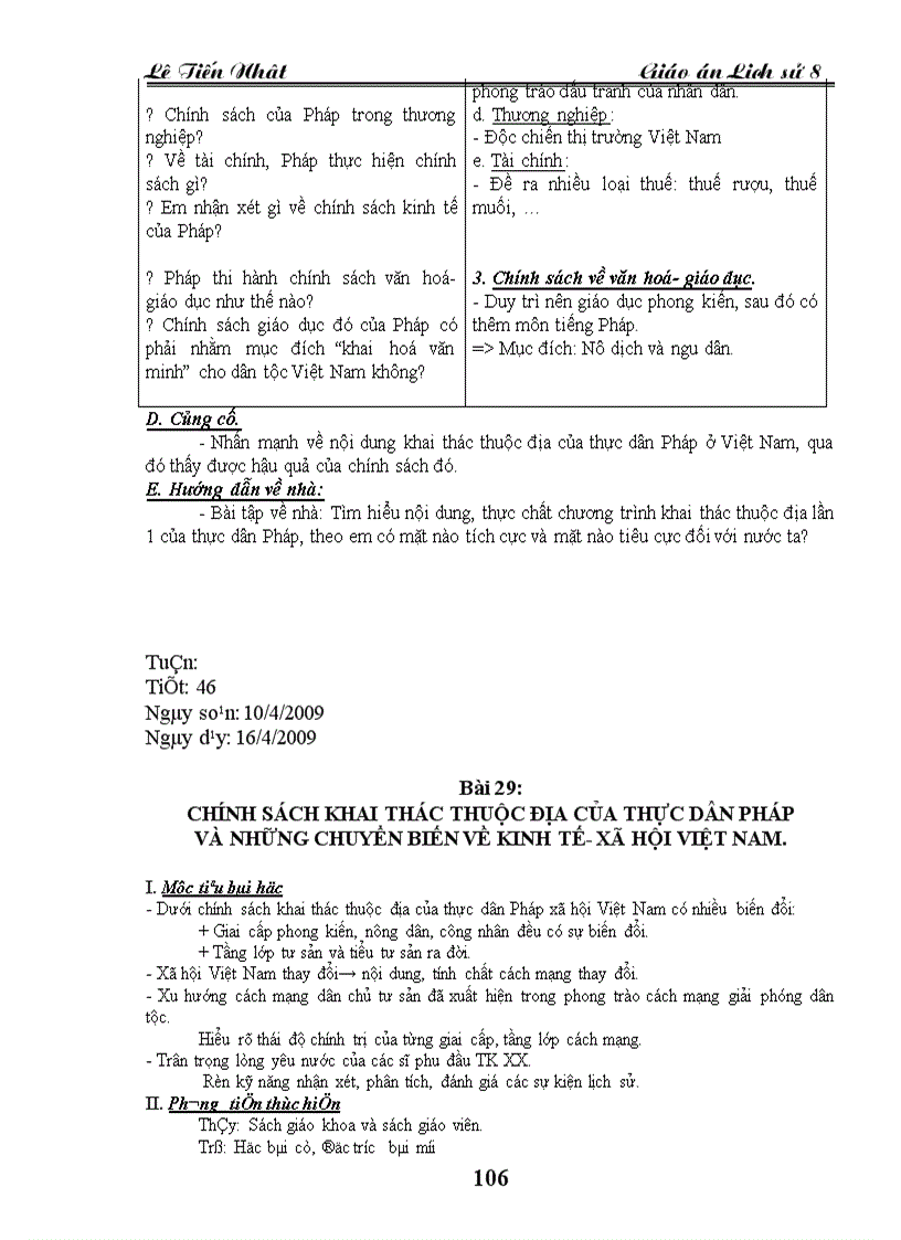 image for page Giao an Lich Su 8