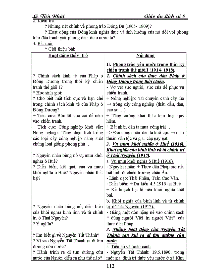 image for page Giao an Lich Su 8