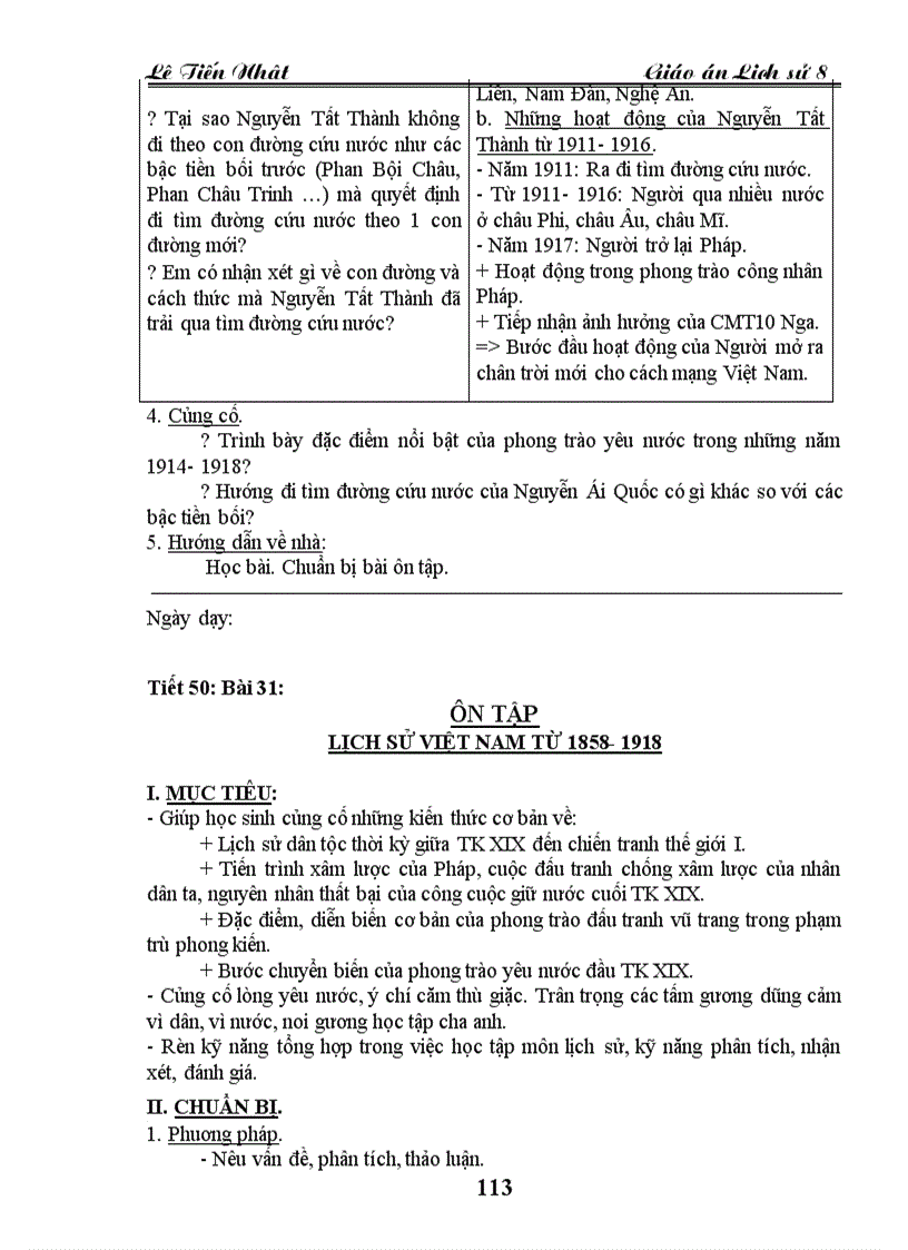 image for page Giao an Lich Su 8