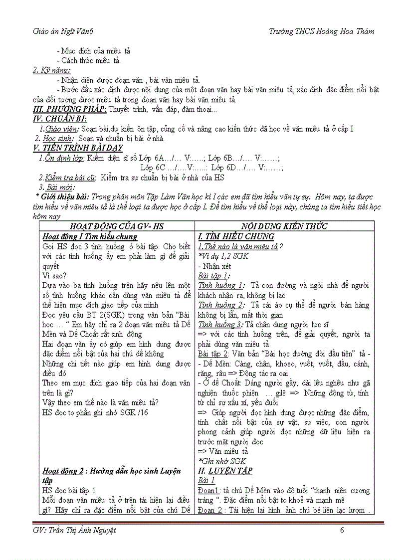image for page Giáo án Ngữ Văn 6 tuần 20 27