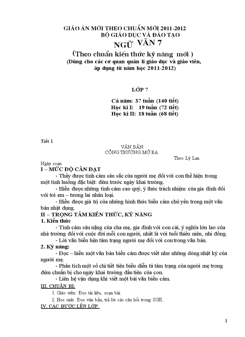 image for page Giáo án ngữ văn 7 cả năm 3 cột chuẩn mới