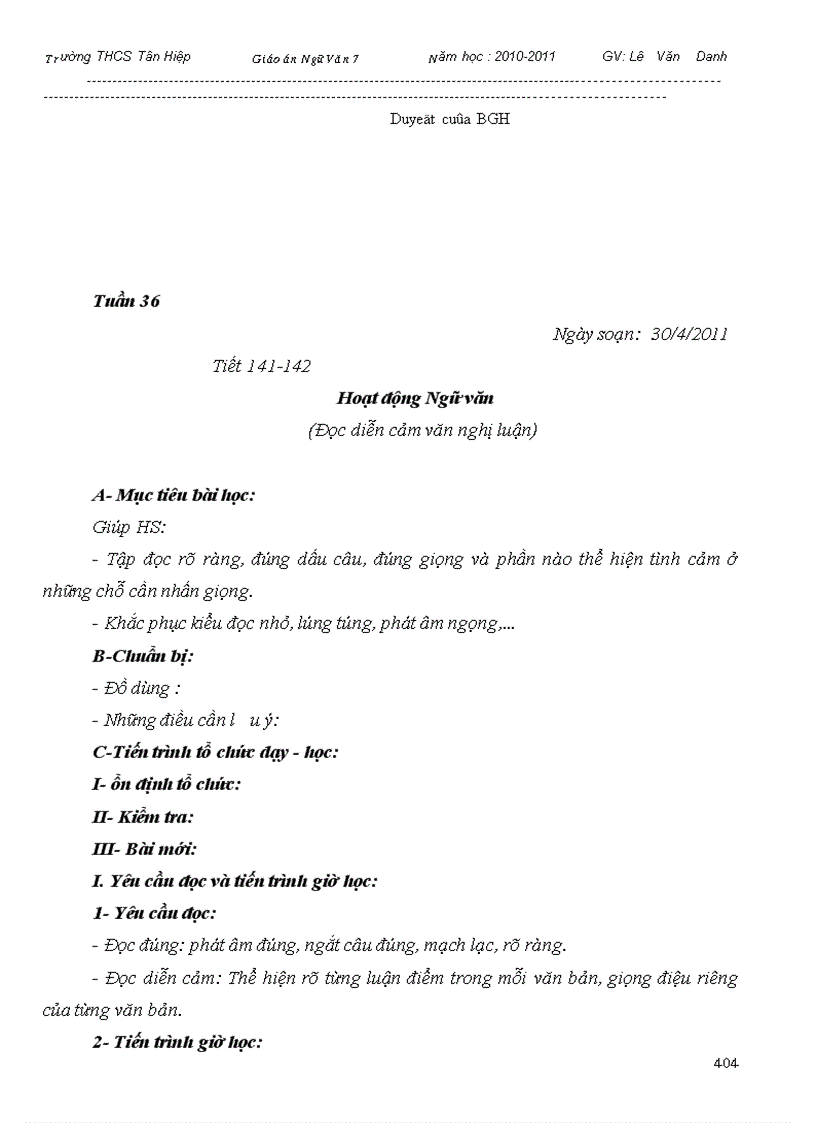 image for page Giao an Ngu van 7 ca nam 1