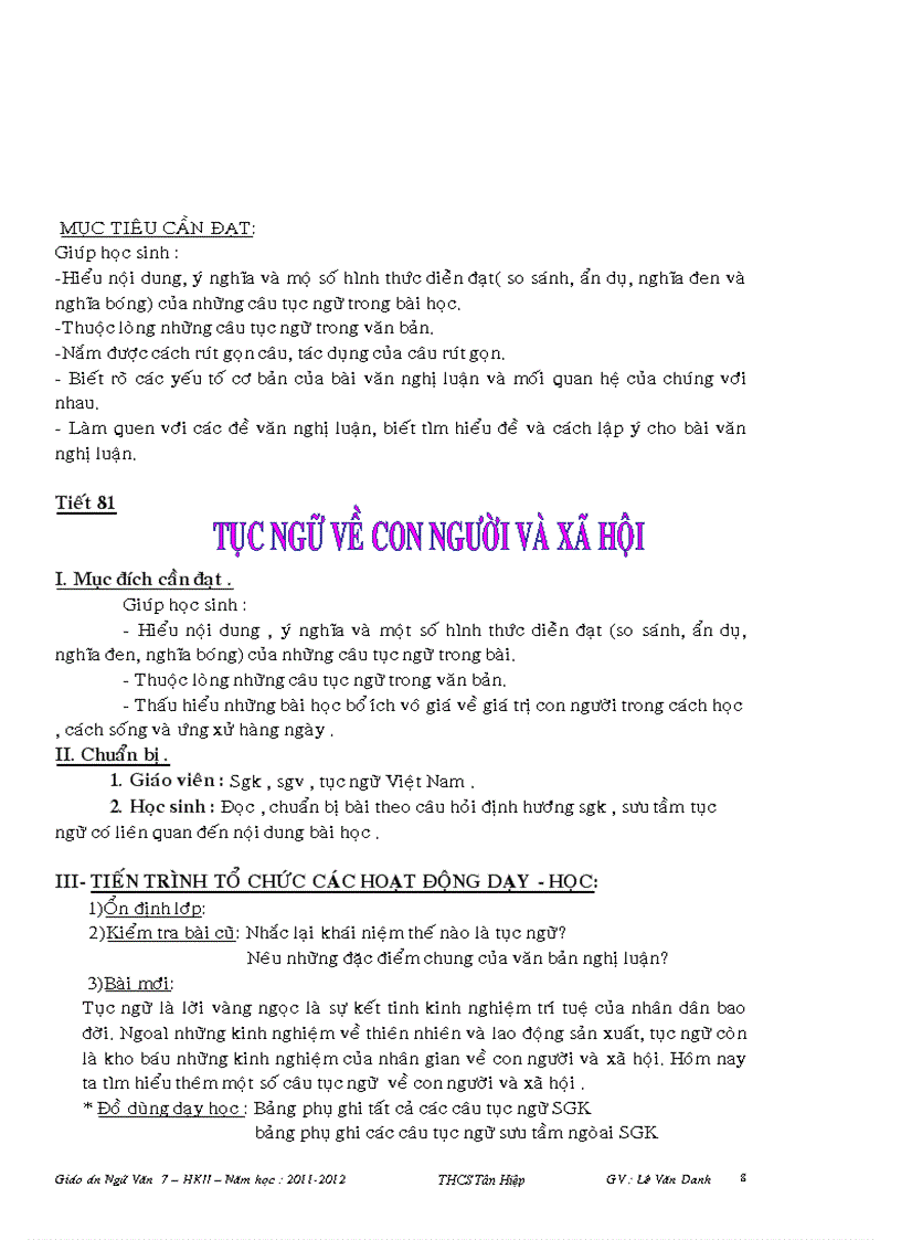 image for page Giáo án Ngữ văn 7 hay