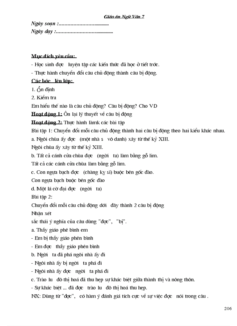 image for page Giáo án ngữ văn 7 hay 1