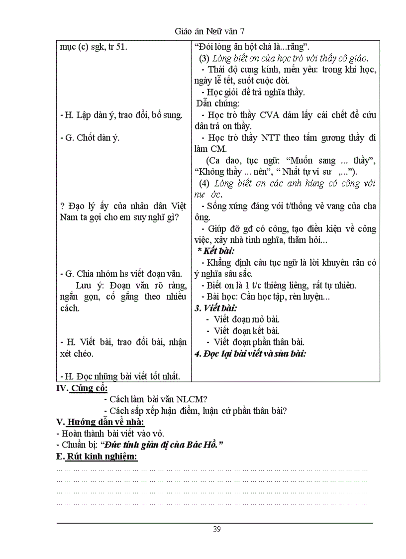 image for page Giáo án Ngữ văn 7 HK 2 có kĩ năng sống