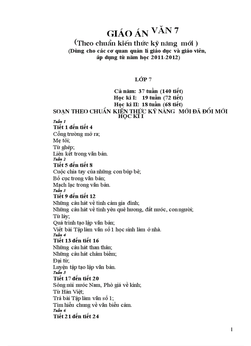 image for page Giáo án Ngữ văn 7 rất hay và chuẩn