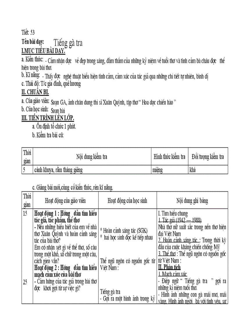 image for page Giáo án Ngữ văn 7 Tuần 14 Mới Chuẩn KTKN